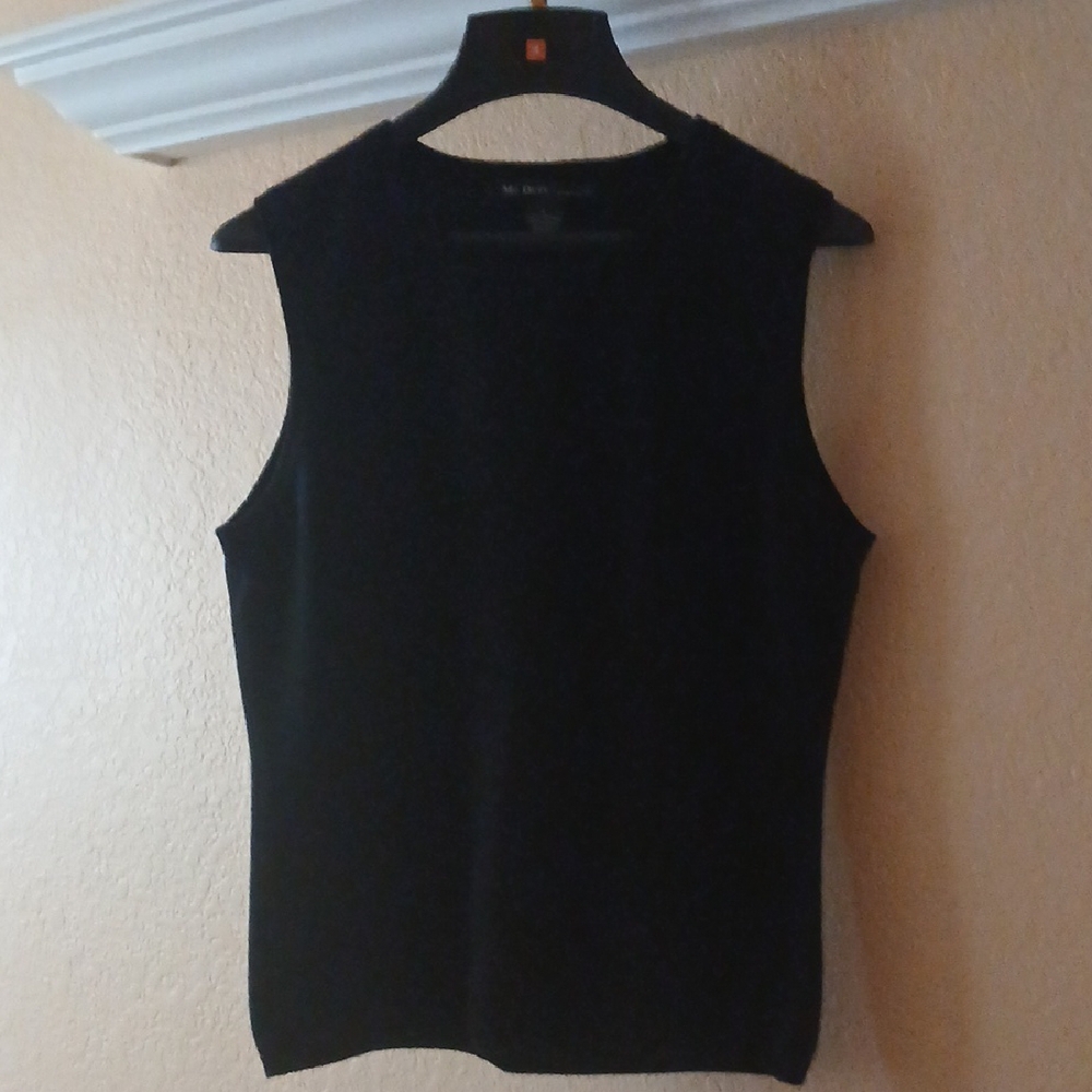 Black Cashmere Sleeveless Top